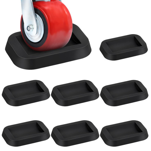 Zhulerzil Furniture Wheel Stopper for Hardwood Floors - 8 Pack Rubber Non-Slip Bed Frame Stoppers - Caster Cups for Furniture, Sofa, Bed, Chairs