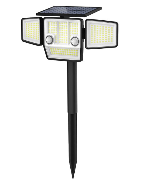 Solar Motion Light Outdoor with Stake, 180° PIR Motion Sensor 360° Illumination, In-Ground or Wall Mount, 236 LED 2500 Lumens Solar Powered Security Flood Light, 3 Modes, IP65 Waterproof, 1 Pack
