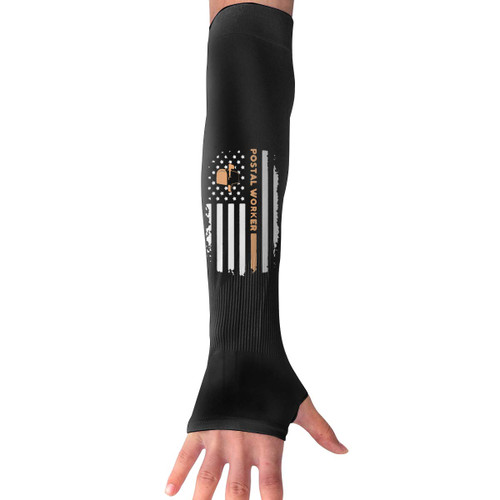 Postal Worker Flag Protection Warmer Arm Sun Sleeves Protective Fingerless Glove One Size
