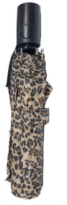 totes Basic auto open umbrella ~ 42" Coverage ~ Leopard,