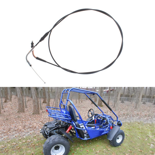 SEBLAFF Go Cart Throttle Gas Cable 74 Inch Replacement for Go Cart 50cc 125cc 150cc 4 Strokes QMB139 1P39QMB