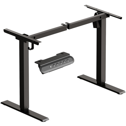Casaottima Electric Standing Desk Frame, Single Motor Height Adjustable Table Legs with Memory Presets for Home Office, Stand Up Desk Legs for 40 to 63 inch Desktop, Black Frame Only
