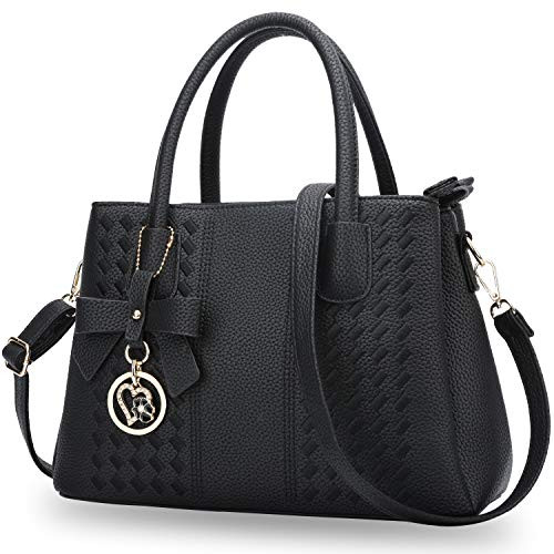 KKXIU 3 Zippered Compartments Purses and Handbags for Women Vegan Leather Ladies Quilted Satchel Bags (L-black) KKXIU 3 Zippered Compartments Purses and Handbags for Women Vegan Leather Ladies Quilted Satchel Bags (L-black)