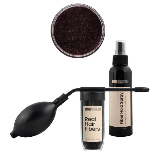Hair Illusion Combo Kit - Hold Spray, 38g Hair Fiber Bottle, Applicator & Hairline Optimizer (Brown) Hair Illusion Combo Kit - Hold Spray, 38g Hair Fiber Bottle, Applicator & Hairline Optimizer (Brown)