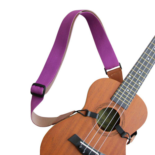 Ukulele Straps Shoulder No Drilling, Woven Uke Strap with Leather End, Double J Hooks Clip On, Adjustable Ukulele Belt, Adjustable & Fits Most Standard Sizes Uke