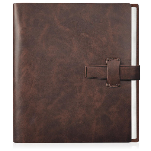Artmag Photo Album 4x6 200 Photos, Thick Leather Cover Picture Album with 30 PCS Kraft Writing Paper Holds 200 Horizontal Photos for Family Wedding Anniversary (Brown)