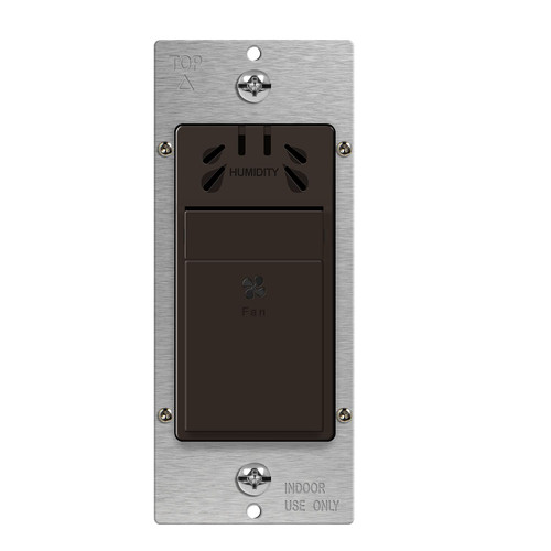 TOPGREENER Humidity Sensor Switch, New Model, Air Moisture Detection for Ventilation Fan, Bathroom Fan Automated Control,Neutral Wire Required, UL Listed, TDHS5-BR, Brown