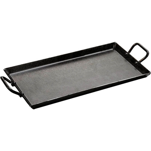 Lodge 18 Inch Pre-Seasoned Carbon Steel Griddle - Unparalleled Heat Retention - Use in the Oven, on a Gas Stove, on the Grill, or Over a Campfire - Black