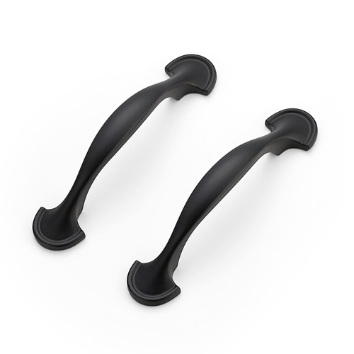 Ravinte 20 Pack Solid 3 Inch Rounded Foot Arch Cabinet Handles - Matte Black Curved Pulls for Kitchen Drawers and Cabinets - Hardware Handles