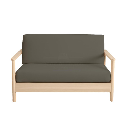 Full Size Armless Futon Covers - 100% Egyptian Cotton Futon Slipcovers - Zippered Couch Cover Sofa Bed Protector, Sleeper Sofa Cover, Machine Washable, Dark Gray