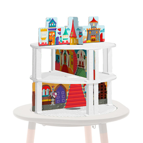 Stokke MuTable Bricks Tower Scenario, Castle - Three Levels & Six Fairy Tale Castle Scenes - Tool-Free Assembly - for Ages 3+