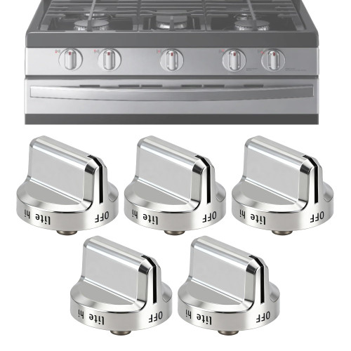 5304502763 Stove Knobs Replacement,Compatible with Frigidaire Gas Range Stove Oven,for Frigidaire gas stove knobs Replaces PS11724147 AP5984069 EAP11724147 4279473,Fits FGGF3035RFA FGGF3035RFC(5 Pack)