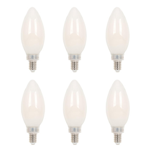 Westinghouse Lighting 5329020 4.5 Watt (60 Watt Equivalent) B11 Dimmable Soft White Filament LED Light Bulb, Candelabra Base, 6 Count (Pack of 1)