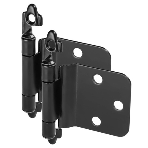 Cosmas 16890-FB Flat Black Cabinet Hinge Variable Overlay with 30 Degree Reverse Bevel (Pair) [16890-FB]