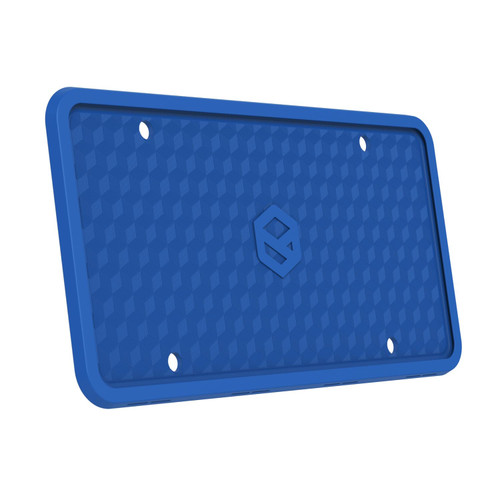 Rightcar Solutions Silicone License Plate Frame Rust Proof, Rattle Proof, Weather Proof Universal License Plate Holder for Front Or Rear, Street Legal, No Obstruction - Blue