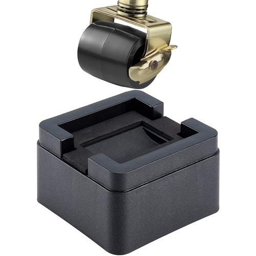 BTSD-home 2 Inch Heavy Duty Bed Risers 4 Inch Adjustable Bed Lifts Fits to All Wheels of Furniture, Sofa and Table, Couch Bed Frame Riser 4 Pack