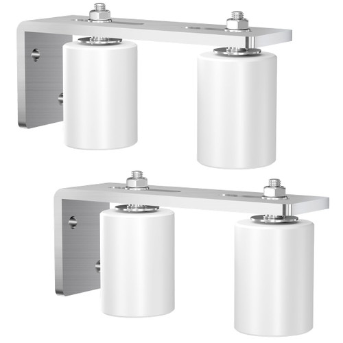 JUGREAT 2 Pack Stainless Steel Slide Gate Roller Guide 3"Sliding Gate Nylon Roller with L-Shape Bracket and Adjustable Bolts Slide Gate,Sliding Gate Hardware