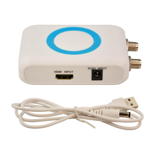 HDM66 HD Modulator, HDMI RF Modulator Support PAL/NTSC Format Output to RF Modulator, HD Multimedia Interface for Home TV CATV System Replacement