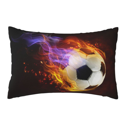 SNAPMADE Soccer Throw Pillow Case Covers with Fire Printed for Sports Boys Men Girls Women Room,30" x 20" Decorative Cushion Covers with Hidden Zipper for Outdoor Indoor Home Decor, Birthday SNAPMADE Soccer Throw Pillow Case Covers with Fire Printed for Sports Boys Men Girls Women Room,30" x 20" Decorative Cushion Covers with Hidden Zipper for Outdoor Indoor Home Decor, Birthday