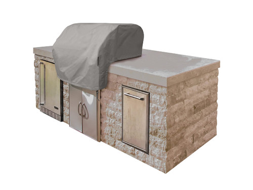 Covermates Ultima Built-in Grill Cover – All-Weather Water-Resistant 600D Rip-Resistant Polyester BBQ Cover with Locking Drawcord Hem, Heavy Duty Outdoor Protection, 36W x 26D x 14H, Ripstop Grey
