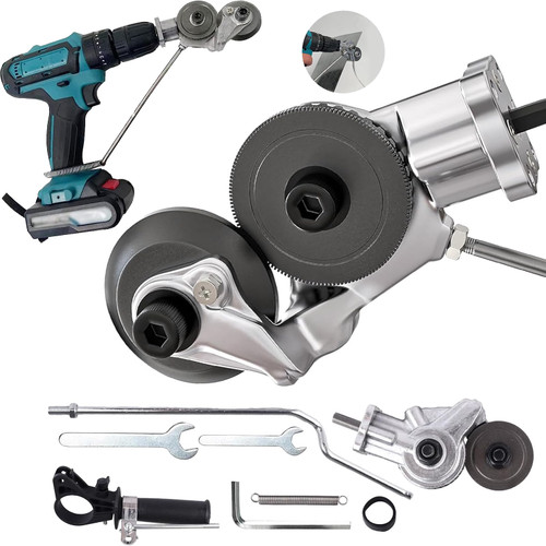 Metal Nibbler Drill Attachment - Electric Drill Shears Attachment Cutter Nibbler,Sheet Metal Cutter Tool Adapter Is Fit For Cutting Various Metals Materials Such As Aluminum, Iron.