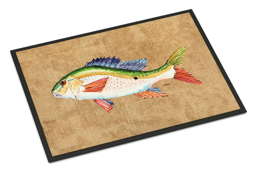 Caroline's Treasures 8816JMAT Rainbow Trout Doormat 24x36 Front Door Mat Indoor Outdoor Rugs for Entryway, Non Slip Washable Low Pile, 24H X 36W