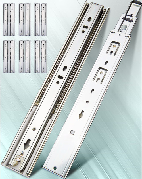 Salipt 12 inch Soft Close Drawer Slides Set 6-Pairs (12 Pieces),Full Extension Side Mount Ball Bearing,Less Noise,Load Rating 100 lbs.