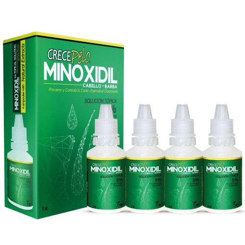 Crecepelo Minoxidil Hair Growth Solution, 5% Topical Solution with Natural Extracts, 3.2 fl oz - NDC: 78192-400