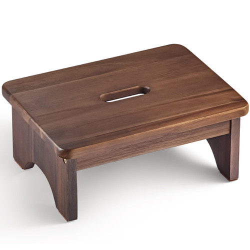 FANATU Wooden Step Stool, 6.5'' One Step Stool for Adults,Wooden Beside Step Platform with 550 Lbs Load Capacity, Heavy Duty/Portable/Nonslip/Durable Construction Safe Step Support for Bedroom/Kitchen