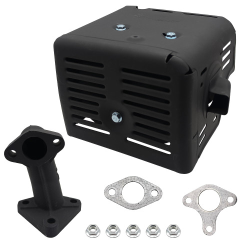 YGQ GX390 Muffler Silencer Exhaust Kit for Honda GX340 GX 390 11HP 13HP 16HP 389CC Harbor Freight Predator 420 Engine Pressure Washer with Manifold Pipe Exhaust Gasket