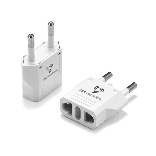 United States to Norway Travel Power Adapter to Connect North American Electrical Plugs to Norwegian Outlets for Cell Phones, Tablets, eReaders, and More (2-Pack, White)