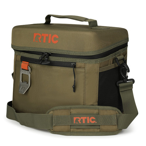 RTIC 15 Can Everyday Cooler, Soft Sided Portable Insulated Cooling for Lunch, Beach, Drink, Beverage, Travel, Camping, Picnic, for Men and Women, Olive
