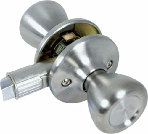 Mobile Home Passage Lockset for Interior Doors, Satin Nickel