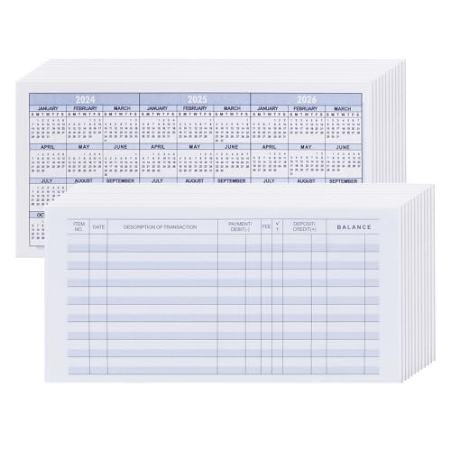 24 Pack Check Register, Checkbook Registers for Personal, Blank Ledger Transaction Registers for Personal or Business, Check Register Book for Checking and Saving Account, Deposit and Credit Card 24 Pack Check Register, Checkbook Registers for Personal, Blank Ledger Transaction Registers for Personal or Business, Check Register Book for Checking and Saving Account, Deposit and Credit Card