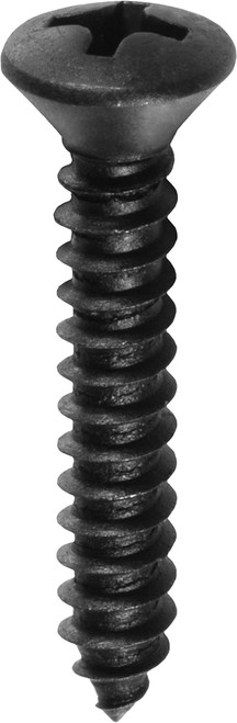 100#8 X 1" Phillips Oval Head Tapping Screws Black Oxide