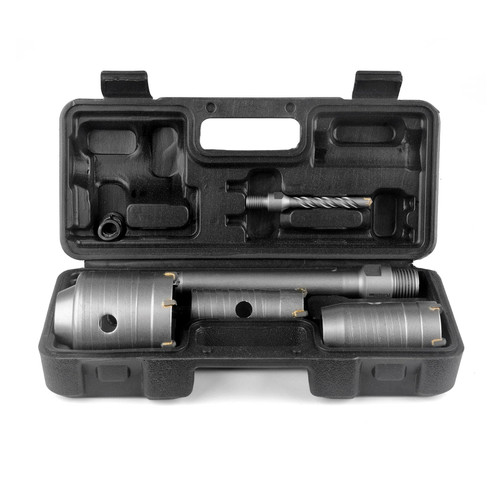 BINOTA 4PCS Concrete Hole Saw Kit, Rotary Hammer Core Bit Hole Saw, with SDS Plus Shank, for Concrete Cement Brick Wall Stone Masonry, Core bit Set 30 40 60 mm