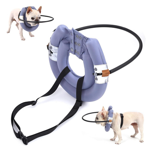 BECROWM Blind Dog Harness, Lightweight Collar for Dogs&Cats, Adjustable Guiding Device Protects Pets from Collision, Builds Confidence, Blind Dog Accessories, Small Dogs, Purple (Neck: 8.7"-11.8") BECROWM Blind Dog Harness, Lightweight Collar for Dogs&Cats, Adjustable Guiding Device Protects Pets from Collision, Builds Confidence, Blind Dog Accessories, Small Dogs, Purple (Neck: 8.7"-11.8")