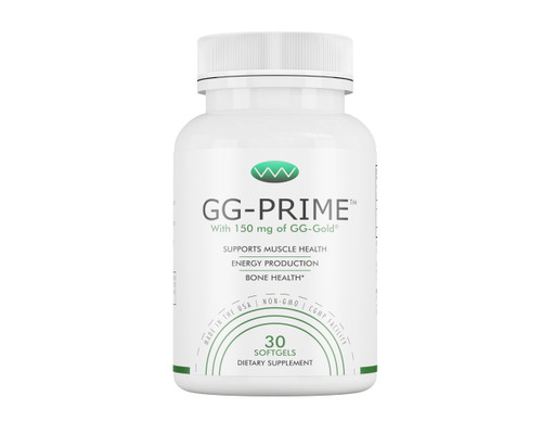 GG-Prime™ Geranylgeraniol Supplement – 150mg GG-Gold® from Annatto – Supports CoQ10 Production, Muscle & Bone Health – 30 Softgels