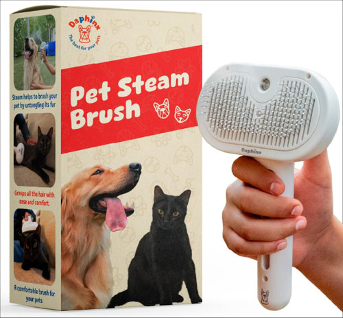 Daphinx cat steam brush, misty defur comb, steamer hair brushes for indoor cats and other pets (Dogs, rabbit), groomer for shedding, massage, self-cleaning, anti-static, rechargeable grooming tool Daphinx cat steam brush, misty defur comb, steamer hair brushes for indoor cats and other pets (Dogs, rabbit), groomer for shedding, massage, self-cleaning, anti-static, rechargeable grooming tool