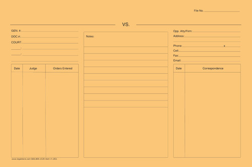 Legal Size Attorney Litigation File Document Envelope, 100 per box