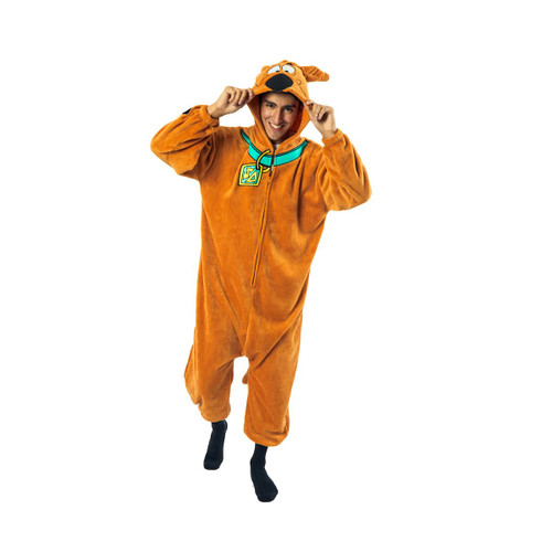 Bioworld Scooby Doo Adult Onesie Costume Kigurumi Union Suit With Hood-Large