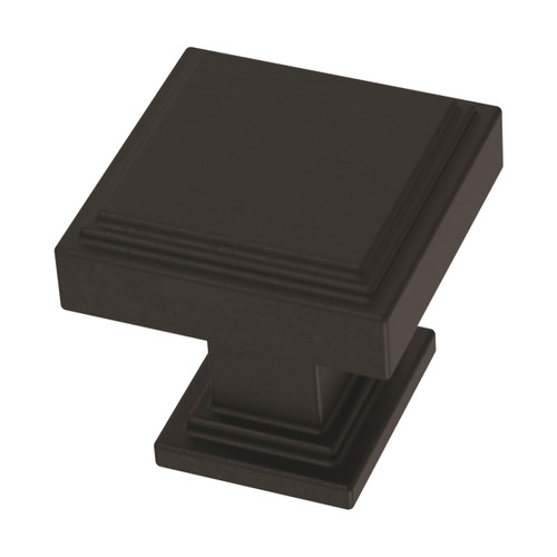 Franklin Brass 10 Pack Matte Black Cabinet Knobs 1 inch (25mm) Kitchen Cabinet Handles and Drawer Knobs for Cupboards, Dressers, Furniture, Bathroom Vanity |Stepped