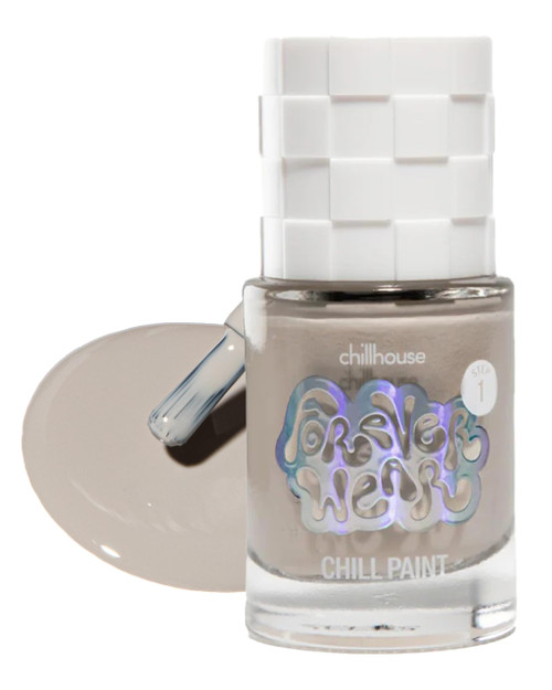 Chillhouse - Forever Wear, Chill Paint (Step 1) - Not in the Mood (Grey) - Nail Polish - Use with Magic Finish Top Coat Only - Nail Care As You Wear - Latina Founded & Women Owned - Beauty & Self Care