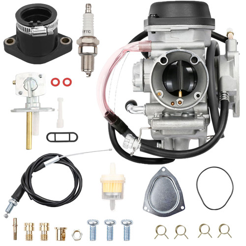 YFM350 Carburetor Fits 2004-2013 Yamaha Raptor 350 YFM350 Carb YFM350R YFM350RSE YFM350RSE2 with Spark Plug&Intake Manifold Boot