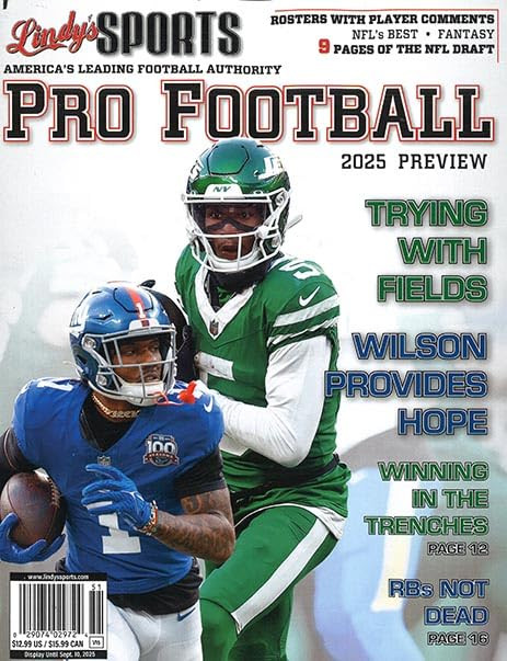 Lindys Sports Pro Football - Jets & Giants Magazine Issue 51 Year 2025