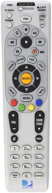 DIRECTV Rc66X Ir Remote Control - Universal Programmable 4-Device for H24 H25 Hr24 with Xmp (+ All Irs), Batteries, Labels