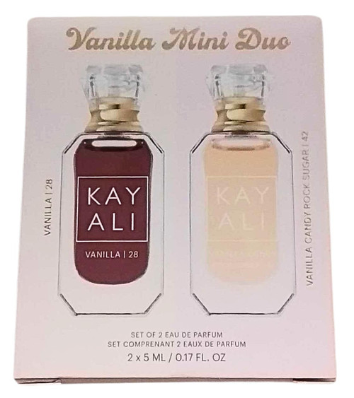 KAYALI Mini Vanilla Perfume Duo Set 2 X 5 ml (Vanilla Candy Rock Sugar 42 Eau de Parfum and Vanilla 28 Eau de Parfum) KAYALI Mini Vanilla Perfume Duo Set 2 X 5 ml (Vanilla Candy Rock Sugar 42 Eau de Parfum and Vanilla 28 Eau de Parfum)