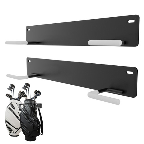 2Pack Golf Bag Wall Mount Rack,Durable Golf Storage Organizer,Golf Bag Storage Rack for Garage Wall,Golf Bag Hangers,Golf Club Wall Mount Rack,Blat Blat Golf Bag Organizer-All for Expand Storage Space