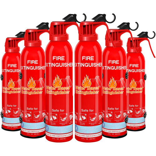 Fire Extinguisher for Home, 6 Pack Vehicle Fire Extinguishers for A B C K Fire Types, Portable Extinguisher for Car Boat Kitchen House Office Garage Marine