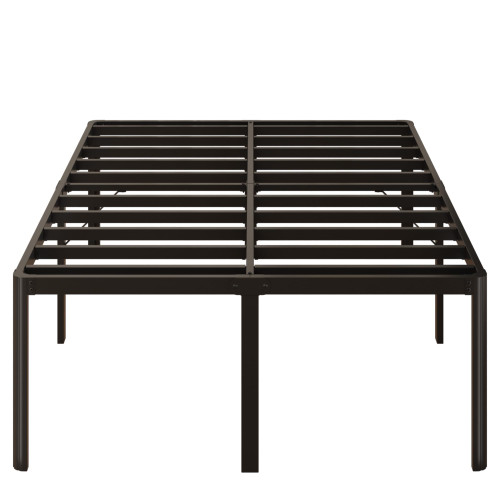 Yicensen 24 Inch High Full Bed Frame with Rounded Corner Legs, Heavy Duty Full Size Metal Platform Bed Frame No Box Spring Needed, Easy Assembly, Noise Free, Black